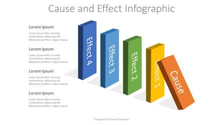 Cause and Effect Infographic, 무료 Google 슬라이드 테마, 08088, 비즈니스 모델 — PoweredTemplate.com