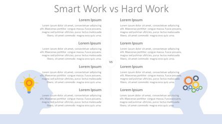 Smart Work vs Hard Work, Dia 2, 08089, Infographics — PoweredTemplate.com