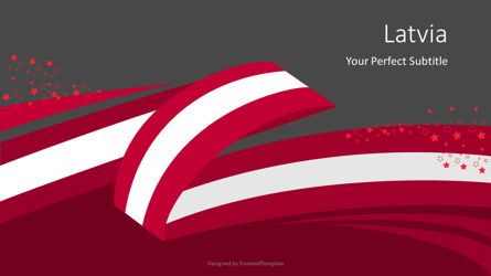 Latvia Festive State Flag, Slide 2, 08091, Presentation Templates — PoweredTemplate.com