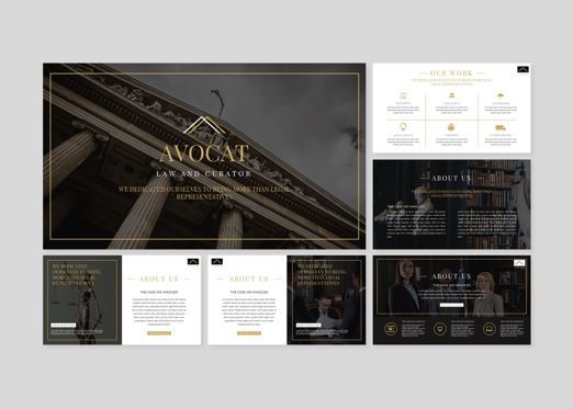 Avocat Lawyer Google Slides Template, 幻灯片 2, 08095, 商业模式 — PoweredTemplate.com
