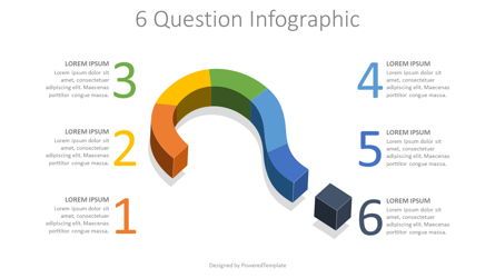 6 Question Infographic, 幻灯片 2, 08098, 信息图 — PoweredTemplate.com