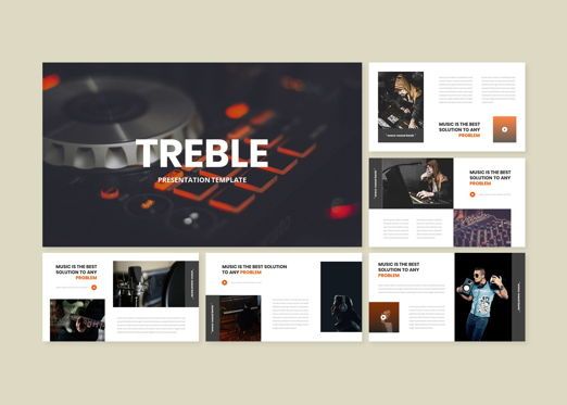 Treble Music Google Slides Template, 슬라이드 2, 08108, 비즈니스 모델 — PoweredTemplate.com