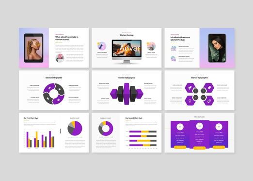 Glorian Creative Business PowerPoint Template, Slide 5, 08115, Model Bisnis — PoweredTemplate.com