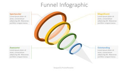 4 Level Funnel Diagram, Slide 2, 08119, Infografiche — PoweredTemplate.com