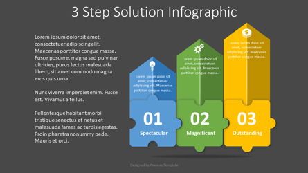3 Step Solution Infographic, 슬라이드 2, 08130, 인포메이션 그래픽 — PoweredTemplate.com