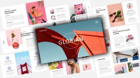 Glorian Creative Business Google Slide, Tema Google Slides, 08142, Model Bisnis — PoweredTemplate.com