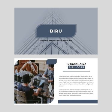 Biru - PowerPoint Presentation Template, Slide 2, 08146, Presentation Templates — PoweredTemplate.com