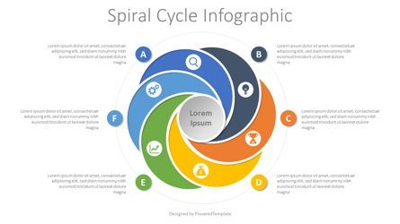 Spiral Cycle Infographic, 無料 Googleスライドのテーマ, 08148, インフォグラフィック — PoweredTemplate.com
