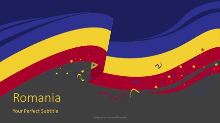 Romania State Flag Cover Slide, Slide 2, 08167, Modelli Presentazione — PoweredTemplate.com