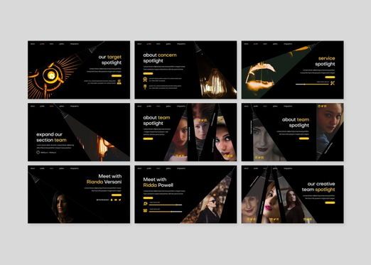Spotlight - Google Slides Template, Diapositive 3, 08186, Modèles de présentations — PoweredTemplate.com