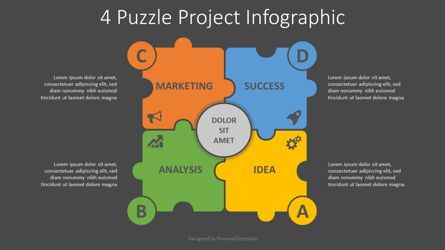 4 Puzzle Project Infographic, Slide 2, 08195, Infographics — PoweredTemplate.com