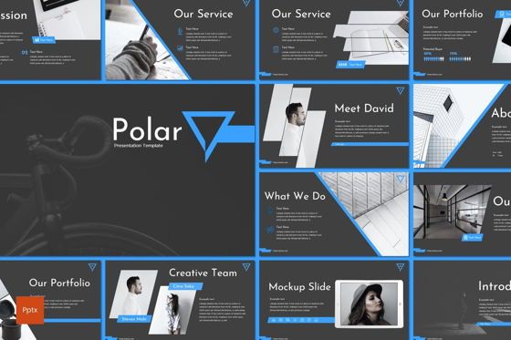 Polar - PowerPoint Template, 파워 포인트 템플릿, 08215, 프레젠테이션 템플릿 — PoweredTemplate.com