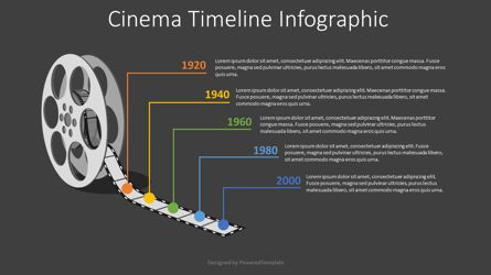 Cinema Reel Timeline Infographic, Deslizar 2, 08217, Infográficos — PoweredTemplate.com