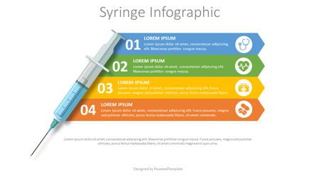 Syringe Medical Infographic, 幻灯片 2, 08225, 医疗图和图表 — PoweredTemplate.com