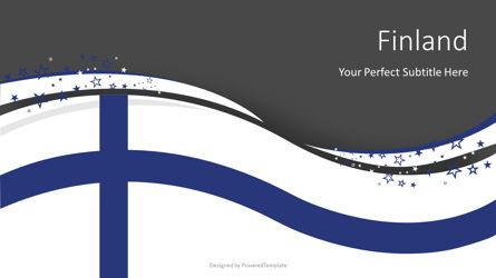 Finland Festive State Flag, Diapositiva 2, 08234, Plantillas de presentación — PoweredTemplate.com