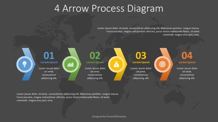 4 Arrow Process Diagram, スライド 2, 08252, プロセス図 — PoweredTemplate.com