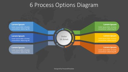 6 Process Options Diagram, Diapositiva 2, 08272, Infografías — PoweredTemplate.com