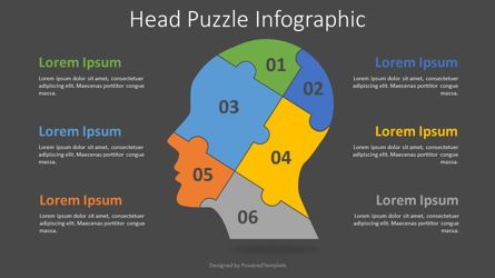 Head Puzzle Infographic, Slide 2, 08284, Education Charts and Diagrams — PoweredTemplate.com