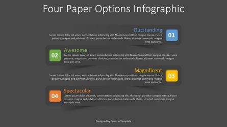 4 Paper Options Infographic, Deslizar 2, 08319, Infográficos — PoweredTemplate.com