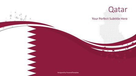 Qatar State Flag Theme, Grátis Tema do Google Slides, 08323, Modelos de Apresentação — PoweredTemplate.com