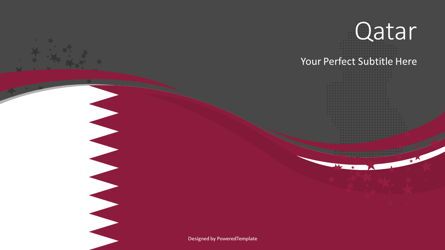 Qatar State Flag Theme, スライド 2, 08323, プレゼンテーションテンプレート — PoweredTemplate.com