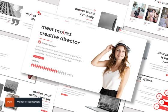 Moires - PowerPoint Template, PowerPoint模板, 08324, 演示模板 — PoweredTemplate.com