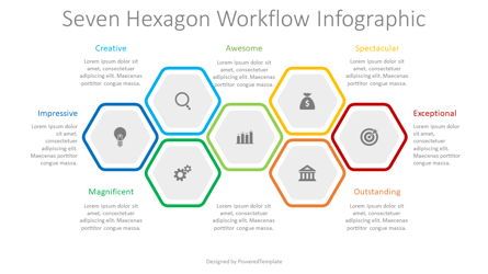 7 Hexagon Workflow Infograpic, Slide 2, 08337, Infographics — PoweredTemplate.com