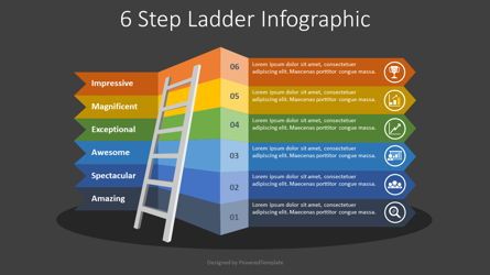 6 Step Ladder Infographic, Diapositiva 2, 08340, Diagramas de proceso — PoweredTemplate.com