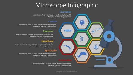 Microscope Infographic, Folie 2, 08354, Ausbildung Charts und Diagramme — PoweredTemplate.com