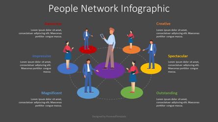 People Network Infographic, Slide 2, 08357, Graph Charts — PoweredTemplate.com