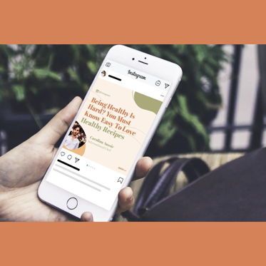 Healthy recipes instagram carousel keynote template, Diapositive 2, 08362, Infographies — PoweredTemplate.com