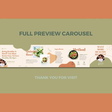 Healthy recipes instagram carousel keynote template, Slide 3, 08362, Infografiche — PoweredTemplate.com
