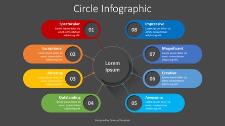 Organization Chart with Eight Options, Slide 2, 08364, Infographics — PoweredTemplate.com