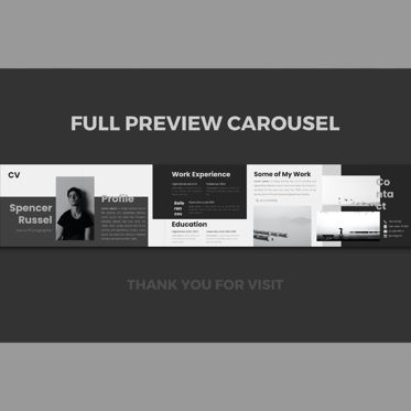 Professional online cv resume instagram carousel keynote template, Deslizar 3, 08365, Modelos de Negócio — PoweredTemplate.com