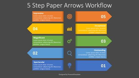 Left and Right Alternate Arrows Workflow, Folie 2, 08366, Prozessdiagramme — PoweredTemplate.com
