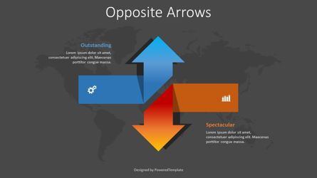 Two Opposite Directions Arrows, Slide 2, 08373, Infografis — PoweredTemplate.com