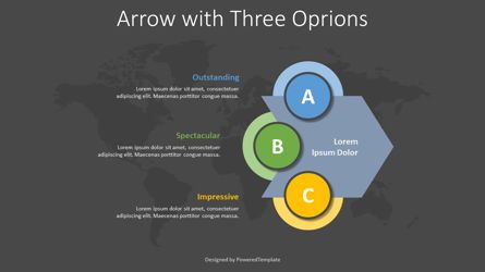 Chevron Arrow with 3 Options, Deslizar 2, 08378, Infográficos — PoweredTemplate.com