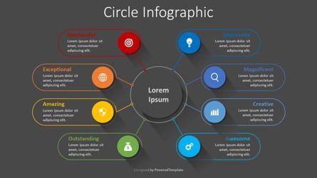Connected Circles Infographic, Slide 2, 08381, Organizational Charts — PoweredTemplate.com