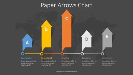 5 Paper Arrows Chart, Folie 2, 08382, Infografiken — PoweredTemplate.com