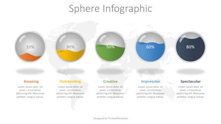 Sphere with Liquid Infographic, 免费 Google幻灯片主题, 08387, 信息图 — PoweredTemplate.com
