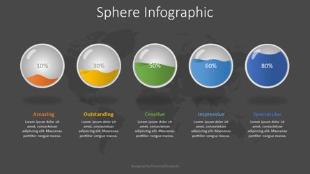 Sphere with Liquid Infographic, Deslizar 2, 08387, Infográficos — PoweredTemplate.com