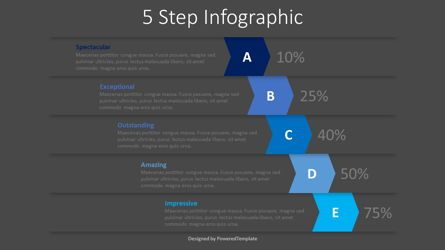 5 Falling Step Infographics, 幻灯片 2, 08390, 信息图 — PoweredTemplate.com