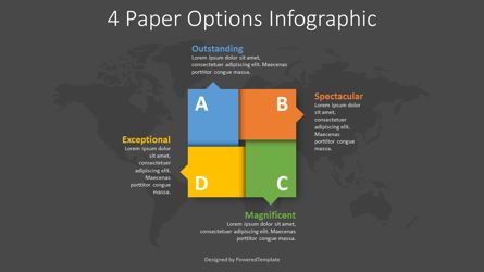 4 Paper Options Infographic, Deslizar 2, 08391, Infográficos — PoweredTemplate.com
