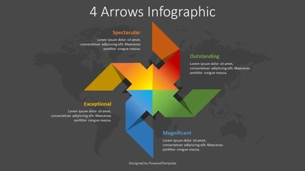 Four Arrows Infographic, Diapositiva 2, 08393, Infografías — PoweredTemplate.com