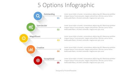 5 Circle Options Infographic, Diapositive 2, 08395, Infographies — PoweredTemplate.com
