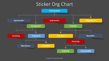 Colorful Organizational Chart, Slide 2, 08402, Flow Charts — PoweredTemplate.com