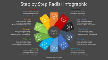 Step by Step Circular Infographic, 슬라이드 2, 08420, 인포메이션 그래픽 — PoweredTemplate.com