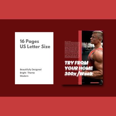 Fitness at your home ebook print template, Dia 4, 08424, Presentatie Templates — PoweredTemplate.com