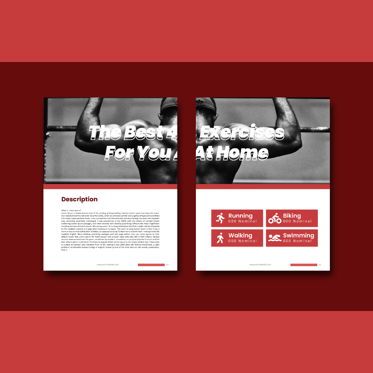 Fitness at your home ebook print template, Dia 7, 08424, Presentatie Templates — PoweredTemplate.com