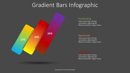 3 Gradient Bars Infographic, Deslizar 2, 08425, Infográficos — PoweredTemplate.com